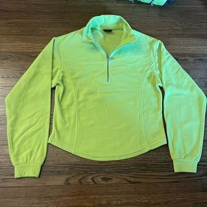 MARKER 100% polyester lightweight fleece long sleeved pullover with zipper